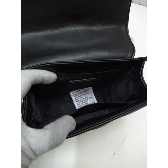 Michael Kors Serena Quilted Pushlock Satchel Crossbody Bag in Black - NWT $498 - Picture 8 of 12